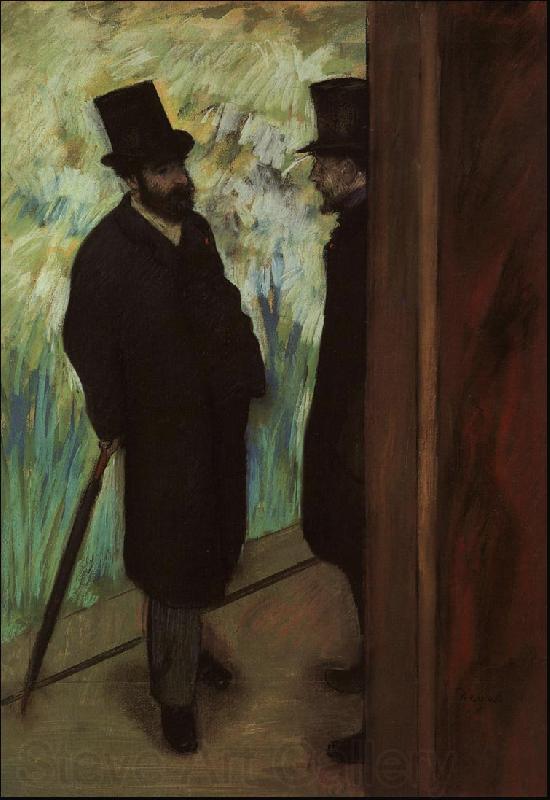 Edgar Degas Halevy and Cave Backstage at the Opera Norge oil painting art